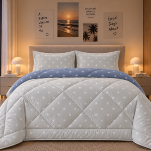 Stellar comforter (Powder blue and grey)