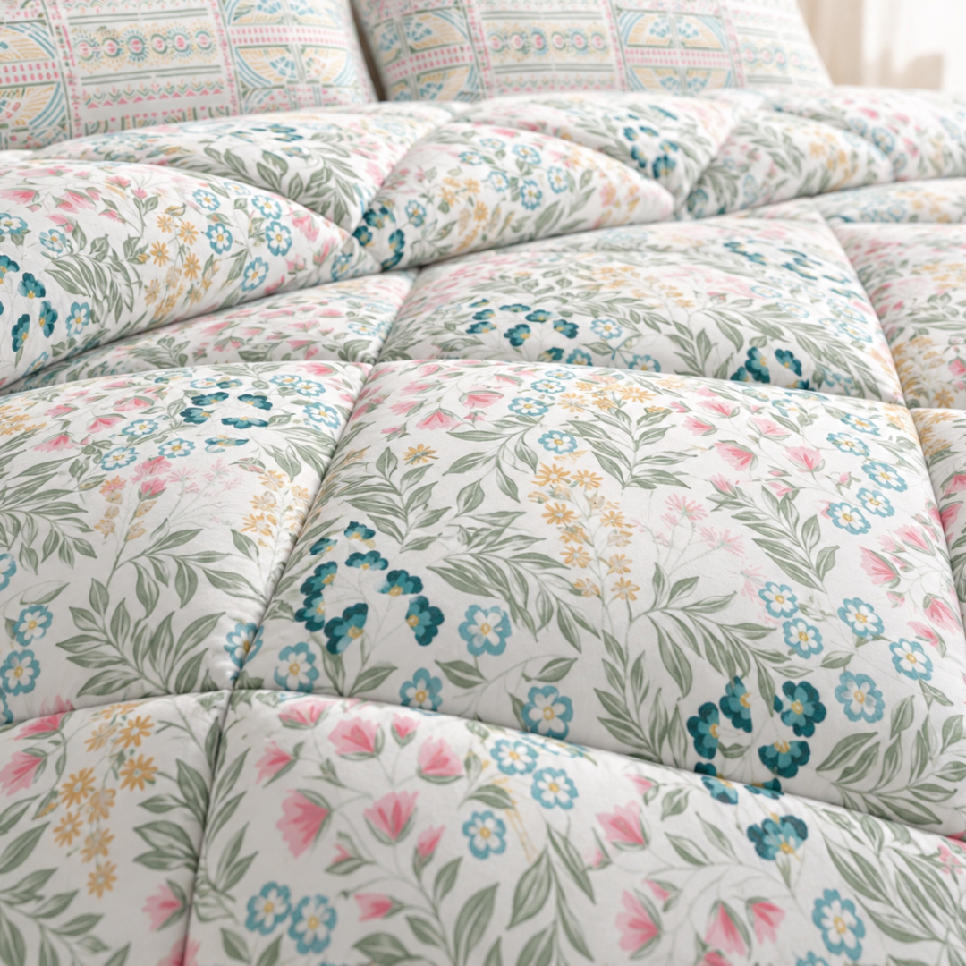 Florence comforter (White and green) - Image 2