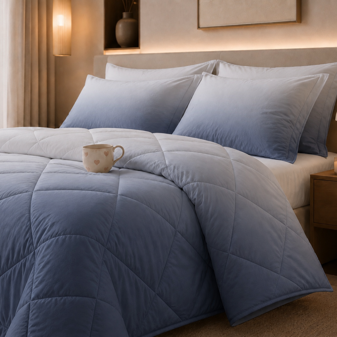Ombre comforter (Light blue) - Image 2