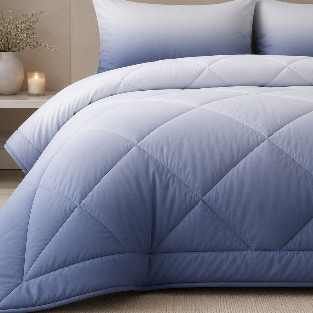 Ombre comforter (Light blue) - Image 3