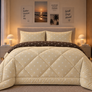 Stellar comforter (Yellow and brown)