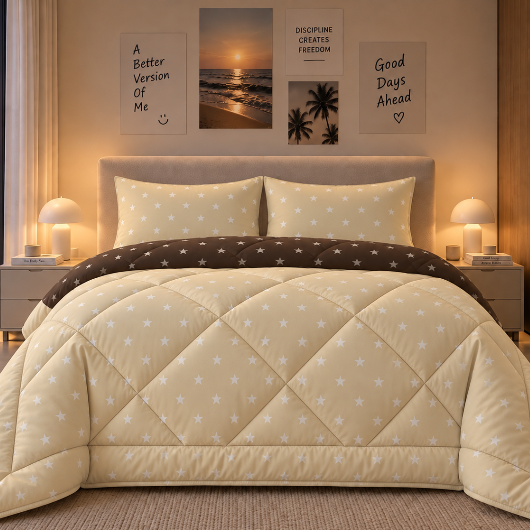 Stellar comforter (Yellow and brown)