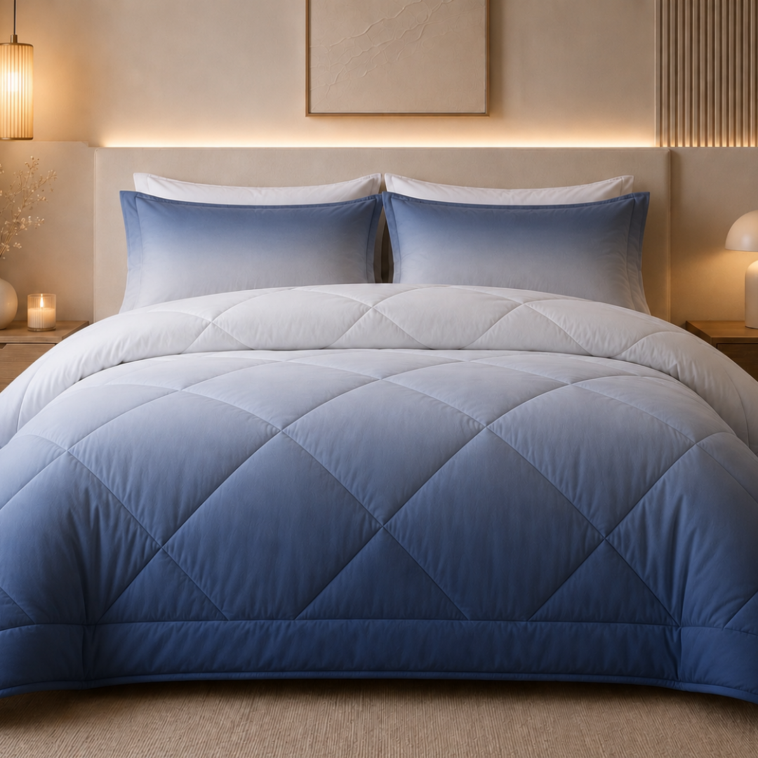 Ombre comforter (Light blue) - Image 4
