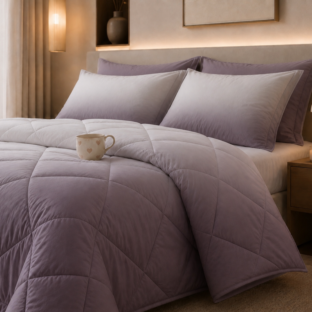 Ombre comforter (Light purple) - Image 4