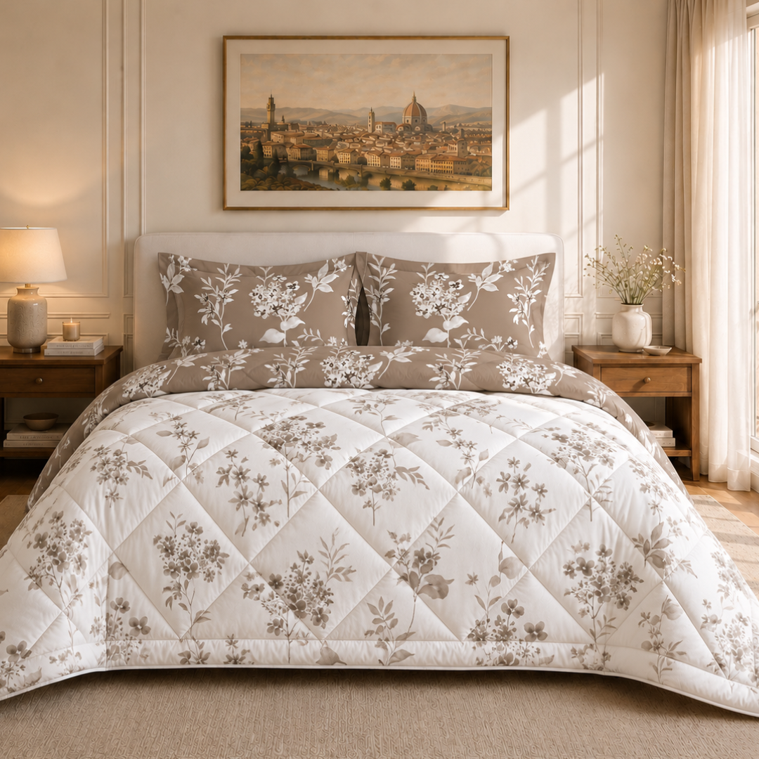 Florence comforter (White and brown) - Image 2