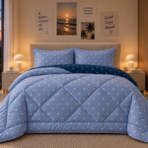 Stellar comforter (Powder blue and blue)