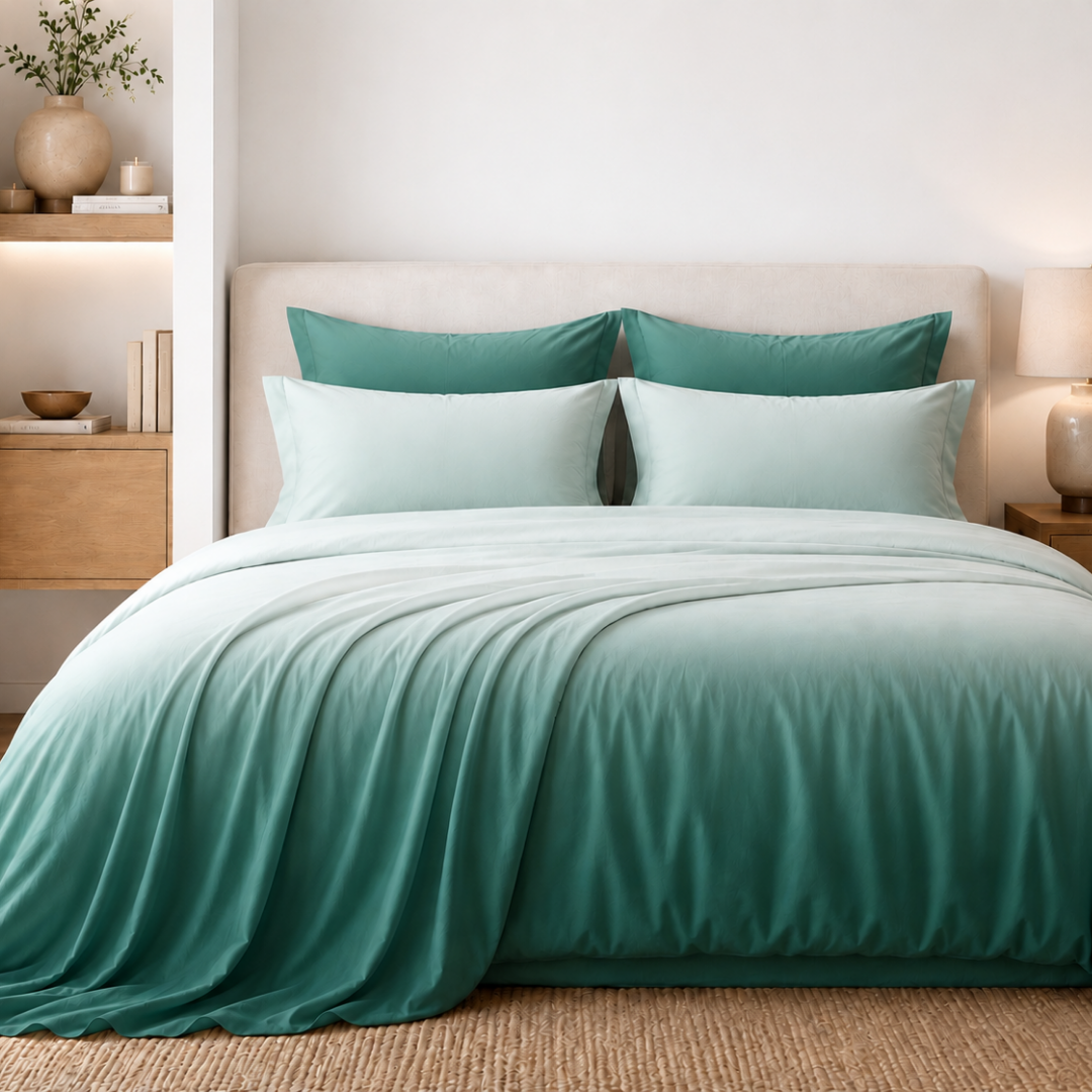 ombre cotton bedsheet, double bed bedsheet