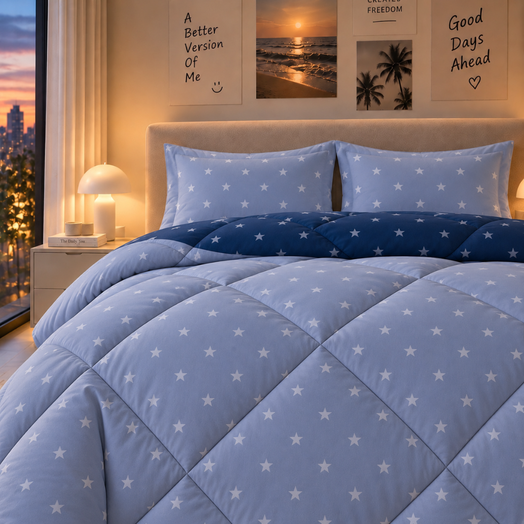 Stellar comforter (Powder blue and blue) - Image 3