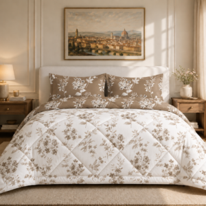 Florence comforter (White and brown)
