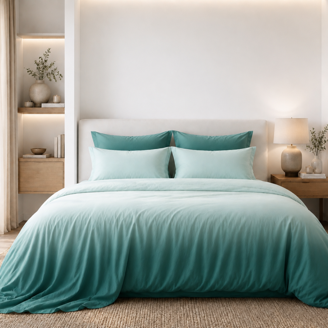ombre cotton bedsheet, double bed bedsheet