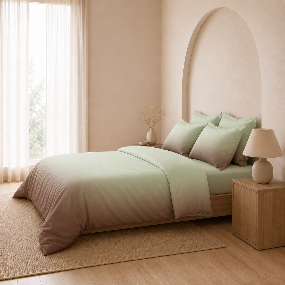 Digital Ombre Bedsheet (Mint brown) - Image 3