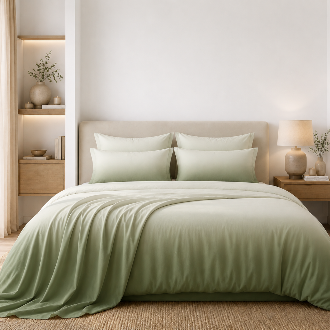 ombre cotton bedsheet, double bed bedsheet