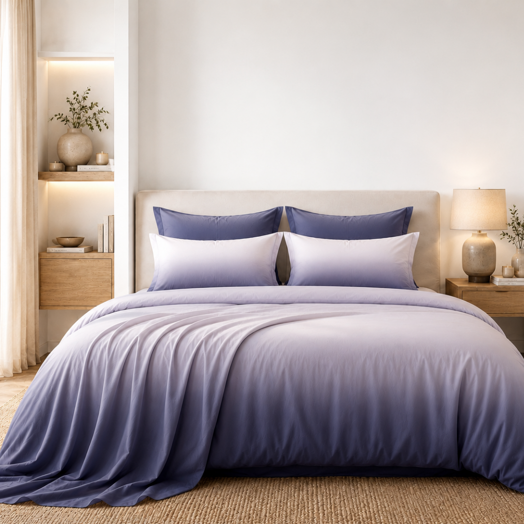 ombre cotton bedsheet, double bed bedsheet