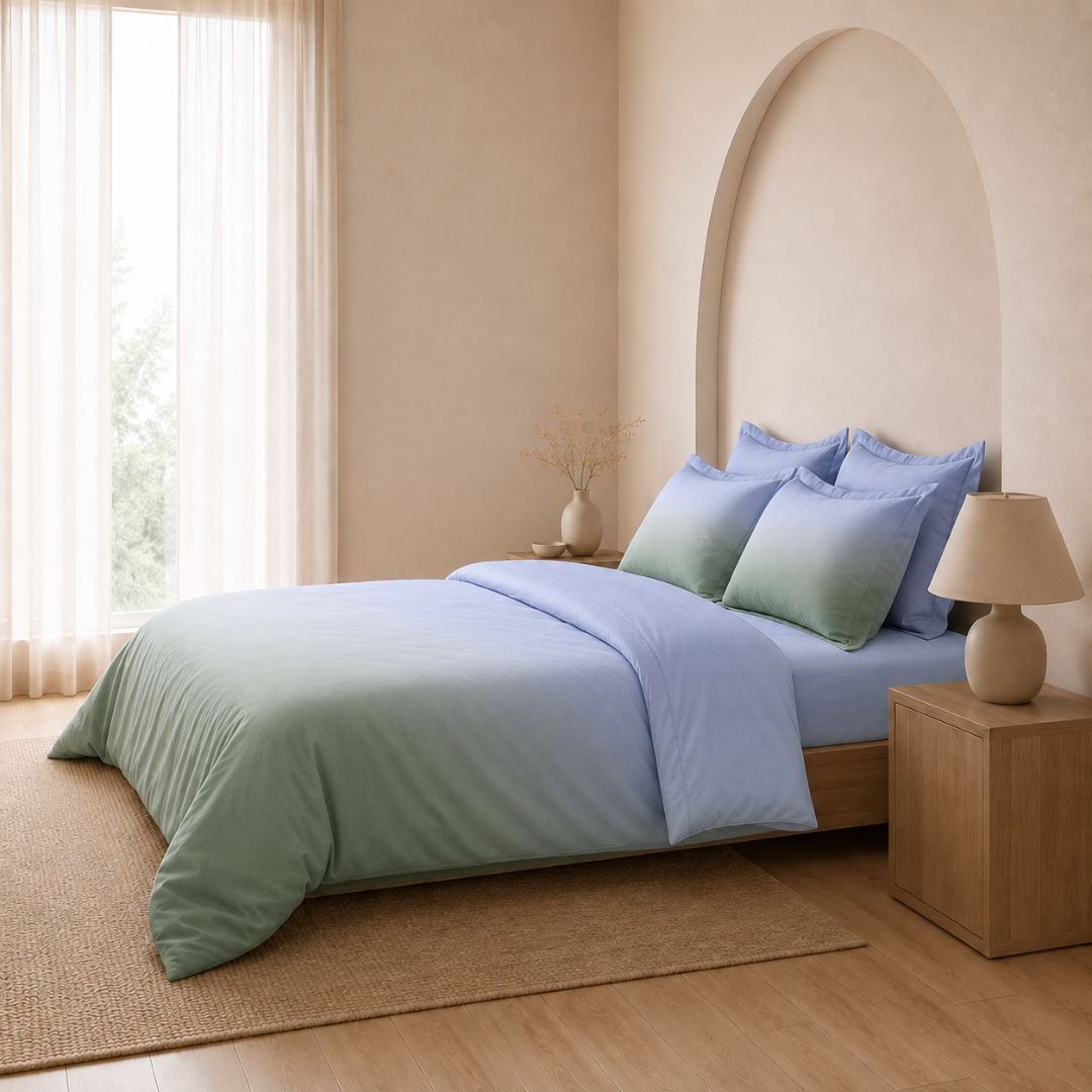 Digital Ombre Bedsheet (Coastal sage) - Image 3