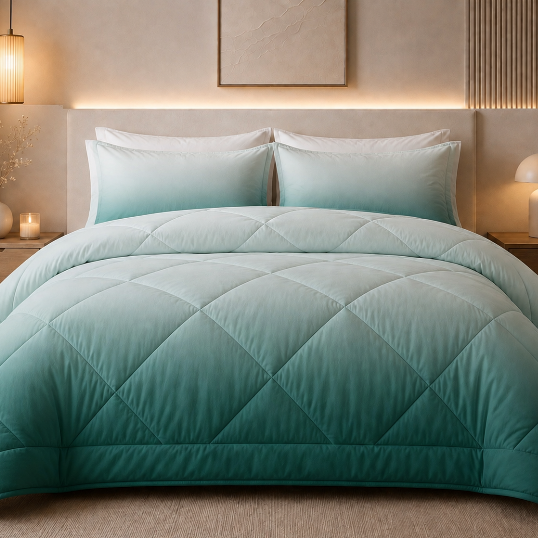 Ombre comforter (Teal) - Image 3