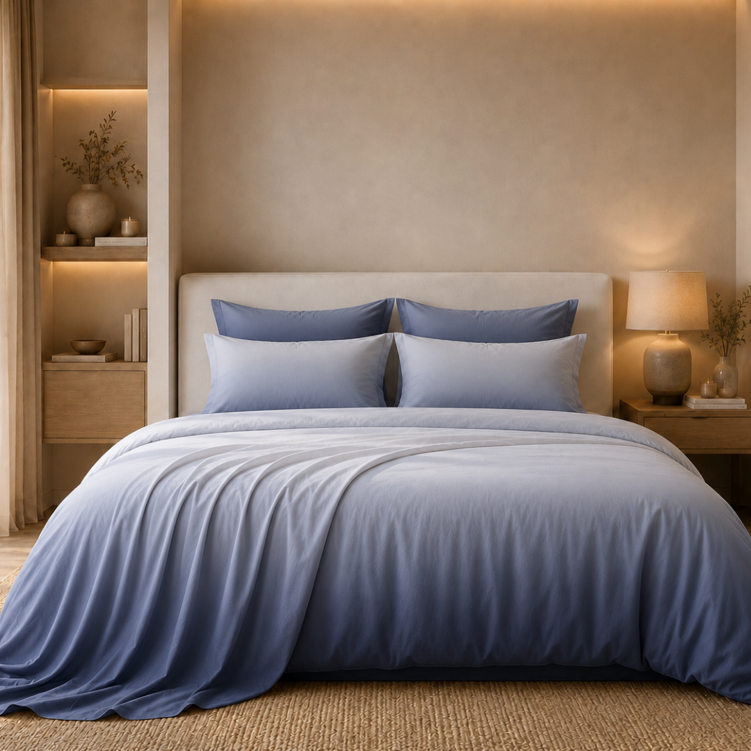 ombre cotton bedsheet, double bed bedsheet