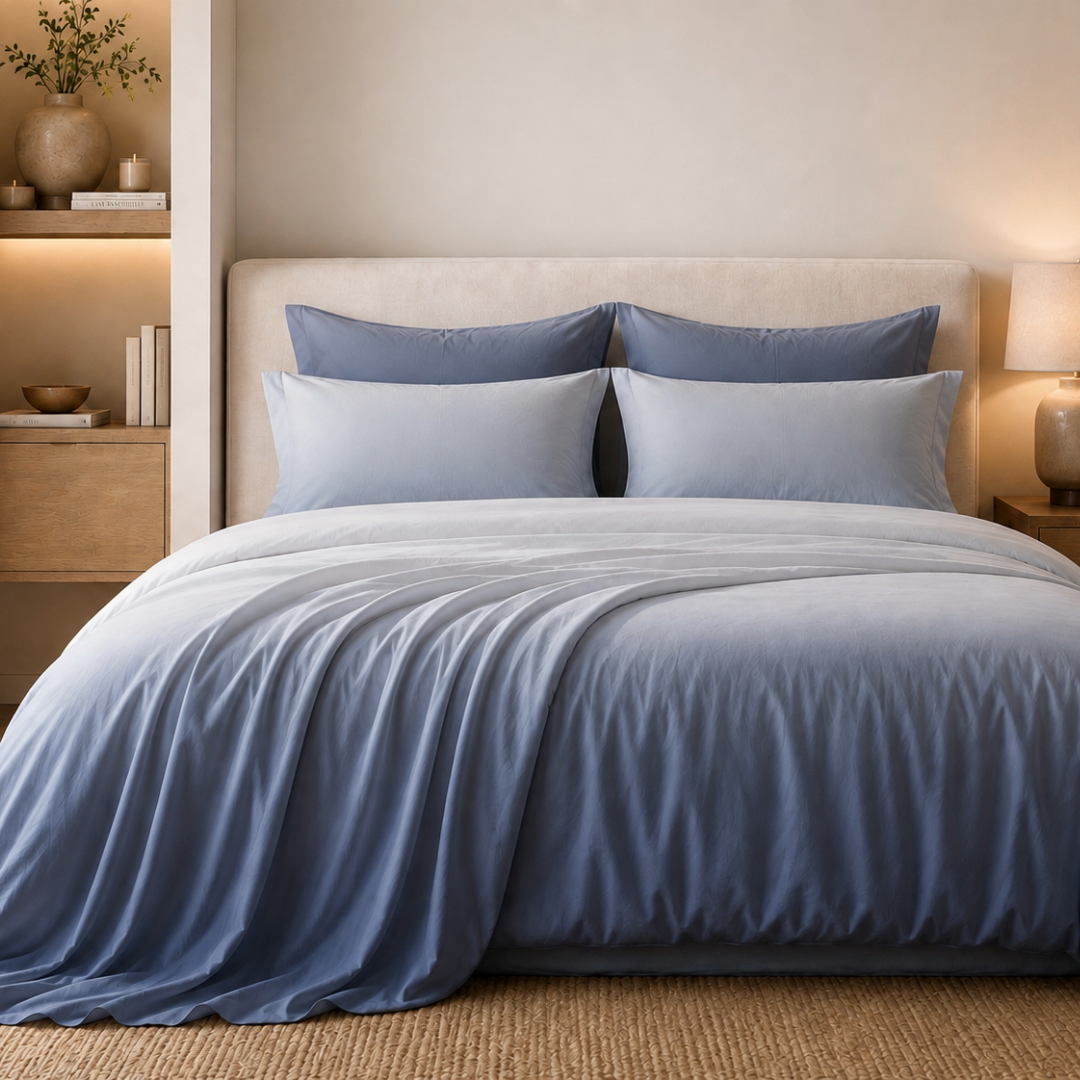 ombre cotton bedsheet, double bed bedsheet
