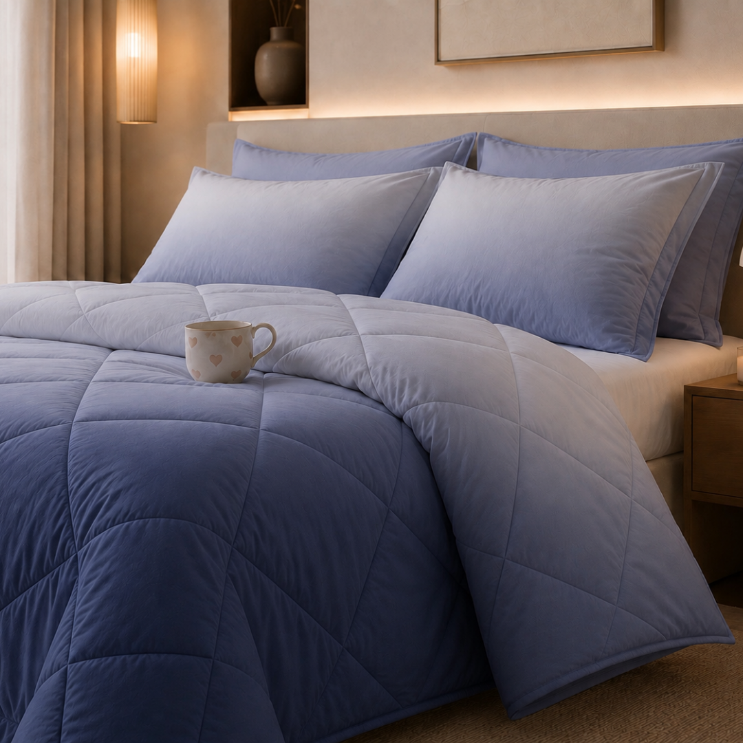 Ombre comforter (Dark blue) - Image 3