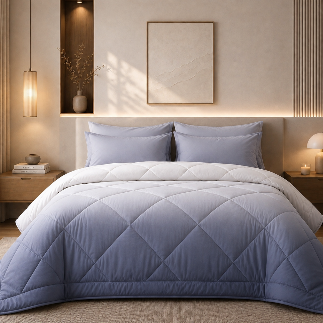Ombre comforter (Dark blue)